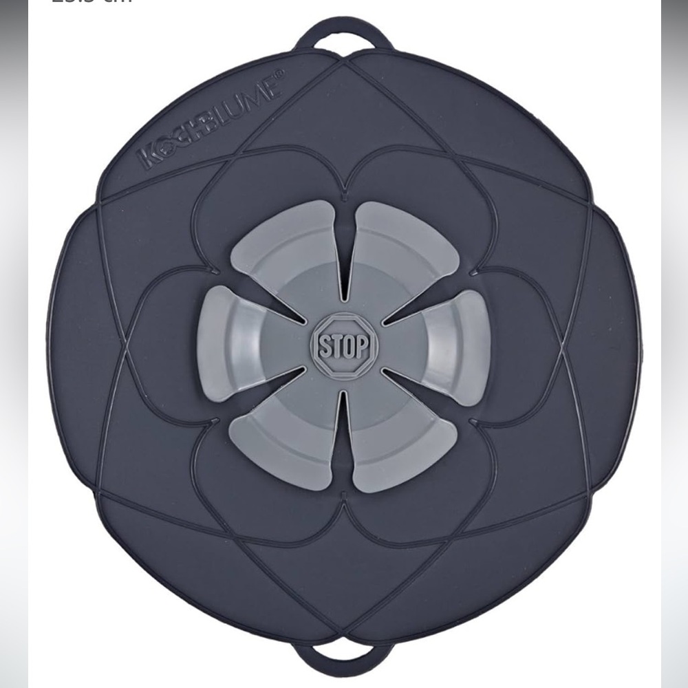 Black and Gray Spill Stopper Lid Kochblune